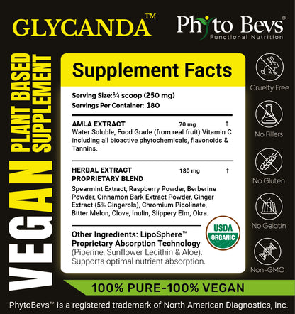 Organic Diabetes & Candida Support - Glycanda