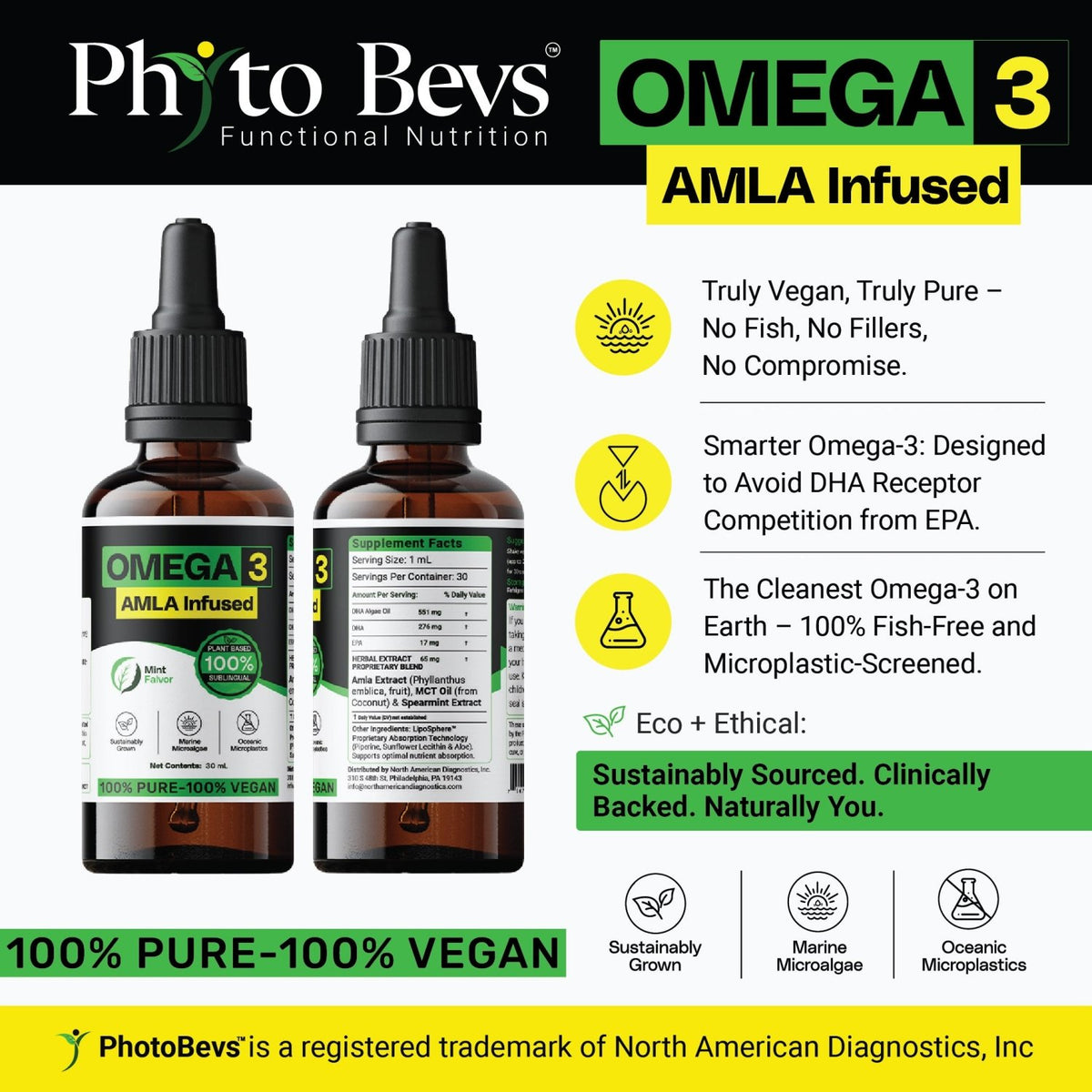 Omega-3 ALGAE - AMLA Infused Oil Tincture - AMLApureSuperC
